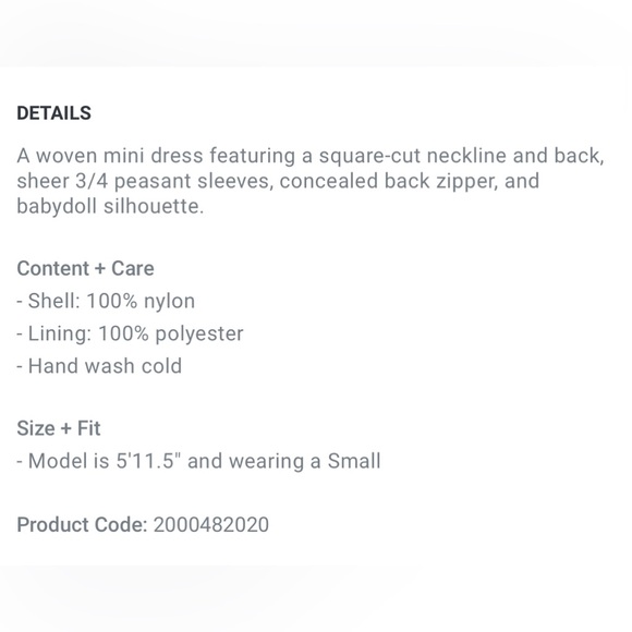 Cream/White Puff-Sleeve Babydoll Mini Dress Forever 21 - Picture 8 of 13